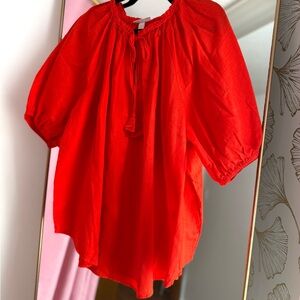 Knox Rose Vibrant Persimmon Boho Top